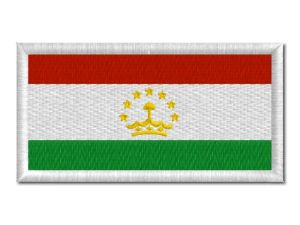 Nášivka Tádžikistánská vlajka vyšívaná