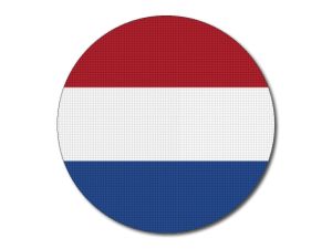 Nizozemská vlajka kulatá tisk