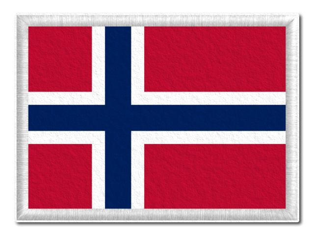 Norská vlajka tištěná nášivka