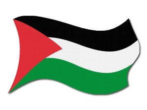  Palestinská vlajka vlající