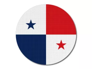  Panamská vlajka kulatá tisk