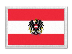 Rakouská vlajka tištěná nášivka