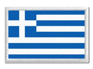 Řecká vlajka tištěná nášivka