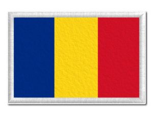 Rumunská vlajka tištěná nášivka