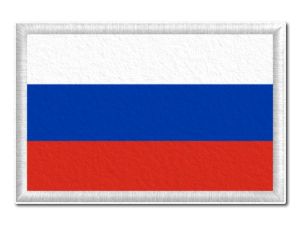 Ruská vlajka tištěná nášivka