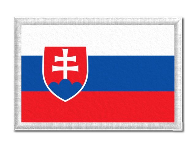 Slovenská vlajka tištěná nášivka