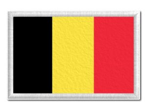 Belgická vlajka tištěná nášivka