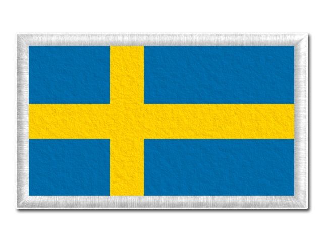 Švédská vlajka tištěná nášivka
