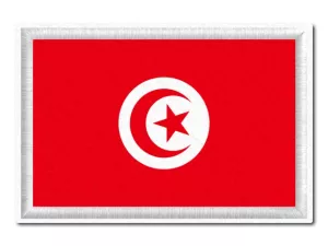 Tuniská vlajka tištěná nášivka