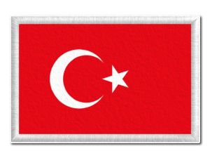 Turecká vlajka tištěná nášivka