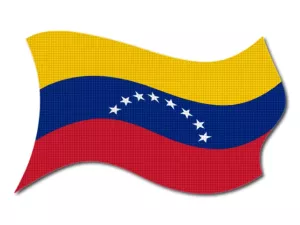 Venezuelská vlajka vlající