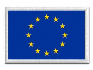 Vlajka EU tištěná nášivka
