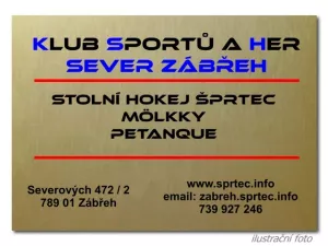 Cedulka pro sportovní klub