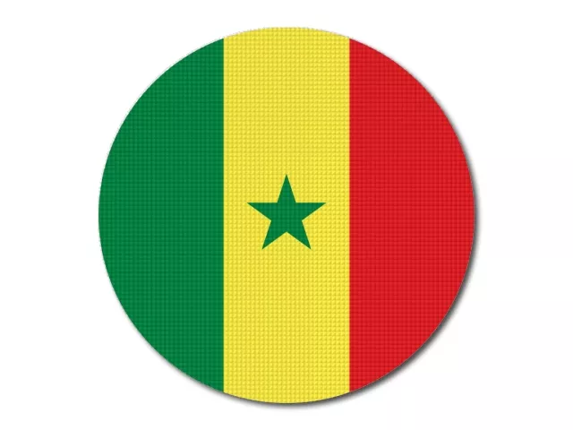 Senegalská vlajka kulatá