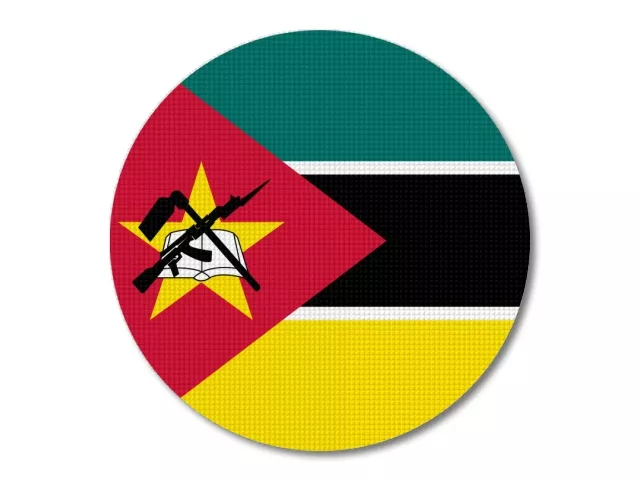 Mosambická vlajka kulatá