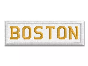 Nášivka Boston bílá verze 2