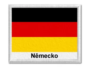 Německá vlajka s textem