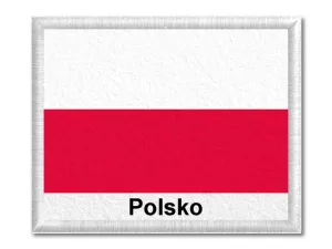 Polská vlajka s textem