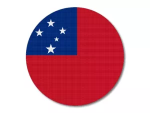 Vlajka Samoy kulatá