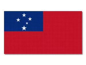 Vlajka Samoy tištěná