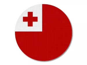  Vlajka Tongo kulatá