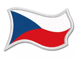vlající vlajka Česká tištěná