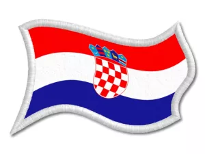 vlající vlajka Chorvatská tištěná