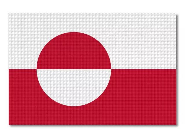 Grónská vlajka tištěná