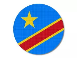 Konžská vlajka kulatá