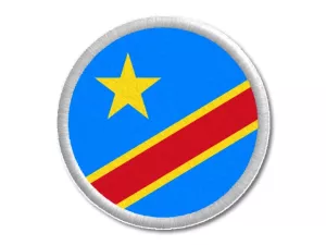 Konžská vlajka tištěná nášivka Konžská vlajka tištěná nášivka kulatá