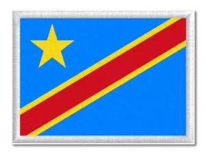 Konžská vlajka tištěná nášivka