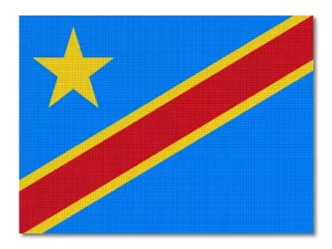Konžská vlajka tištěná