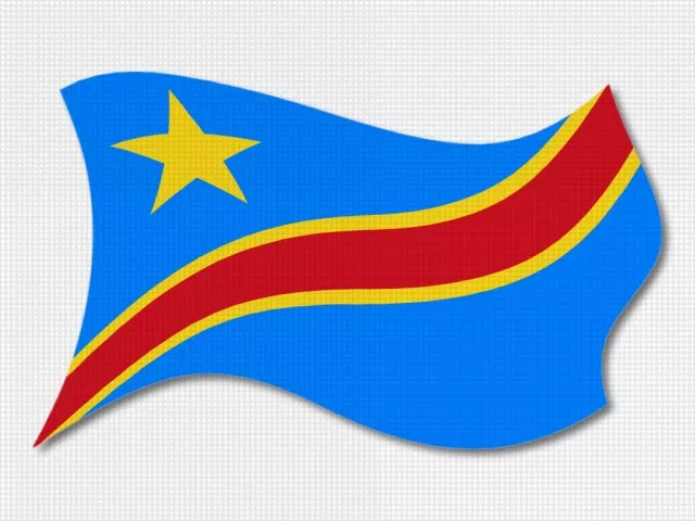 Konžská vlajka vlající