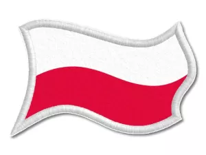 Polská vlajka tištěná nášivka Polská vlajka tištěná nášivka