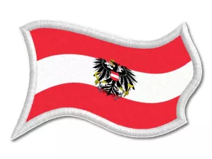 Rakouská vlajka tištěná nášivka