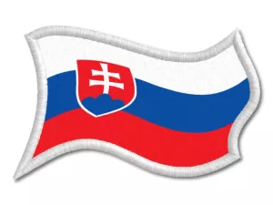 vlající vlajka Slovenská tištěná