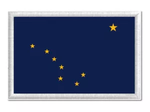 Vlajka Aljašky tištěná nášivka