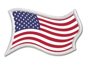 vlající vlajka USA tištěná