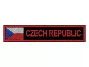 nášivka Czech republic s vlaječkou červená