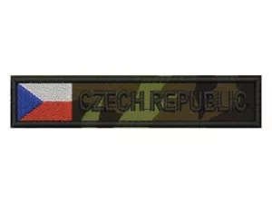 nášivka Czech republic s vlaječkou khaki