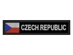 nášivka Czech republic s vlaječkou černá