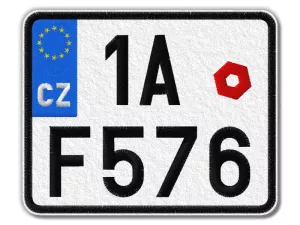 SPZ motocyklová vyšívaná