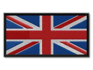 Nášivka Vlajka Velké Británie černý lem
