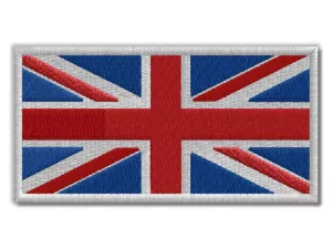Nášivka Vlajka Velké Británie béžový lem