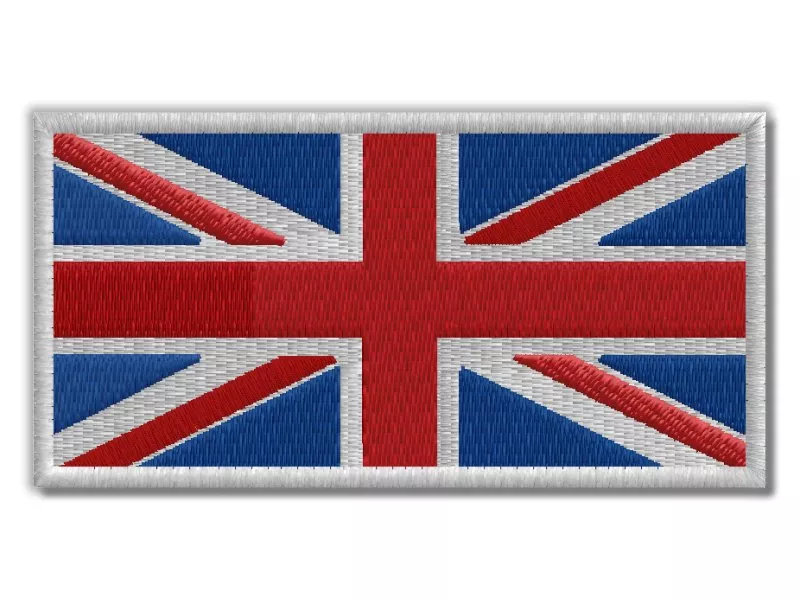 Nášivka Vlajka Velké Británie béžový lem