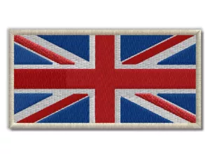 Nášivka Vlajka Velké Británie bílý lem