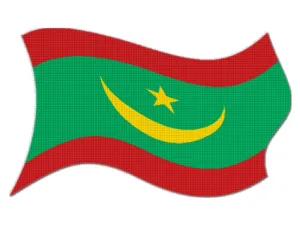 Mauritánská vlajka vlající