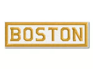 Nášivka Boston bílá verze 1