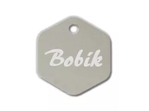 Psí známka Šestihran stříbrná